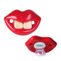 Lustiger netter roter Lippen-Bpa-freier ABS-Baby-kundenspezifischer Schnuller